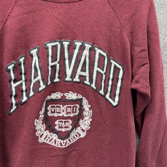 Harvard Sweater Women Medium Burgundy Pullover Crewneck Tuliex Vintage 80s - Picture 11 of 13